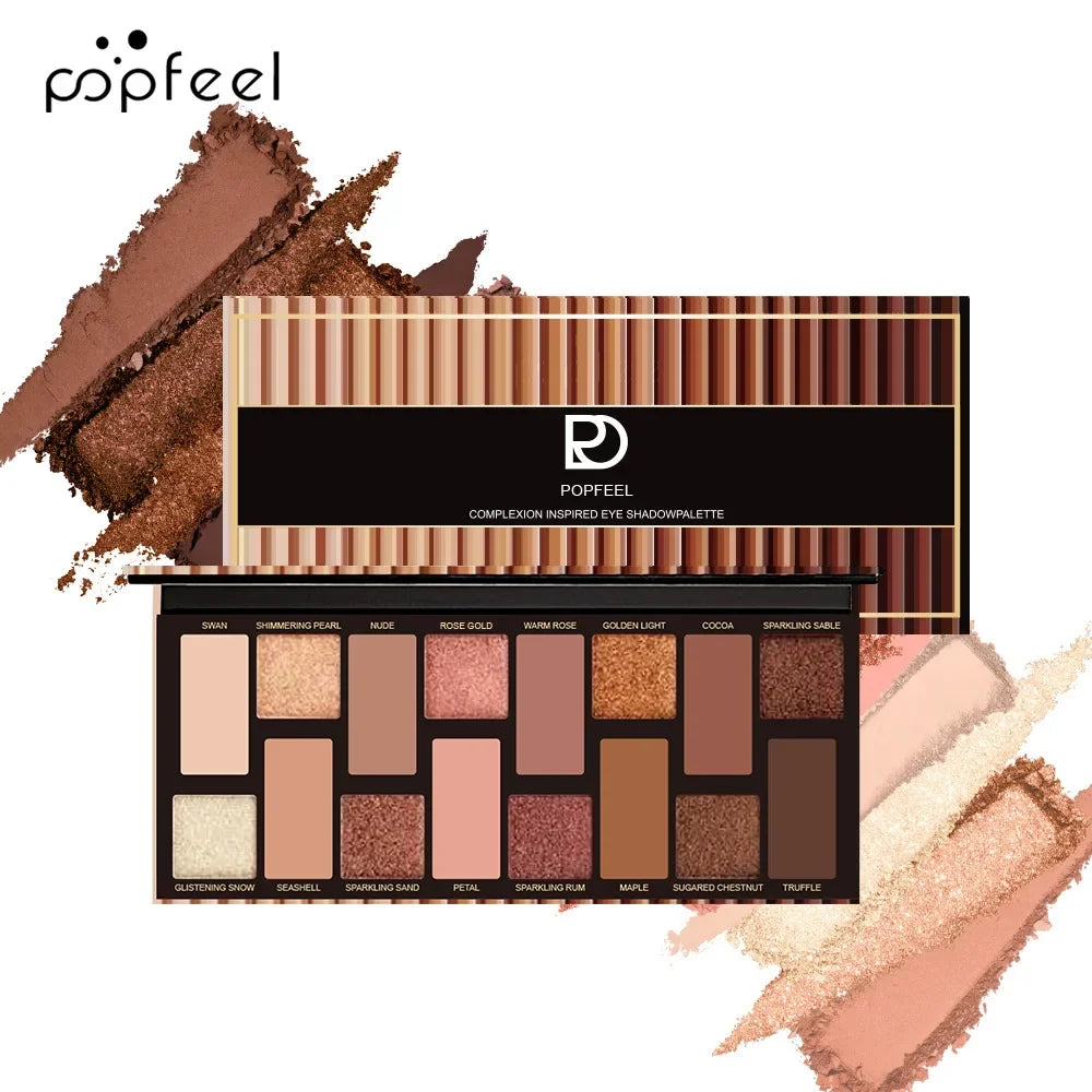 16-Color Waterproof Shimmer and Matte Eyeshadow Palette - 6