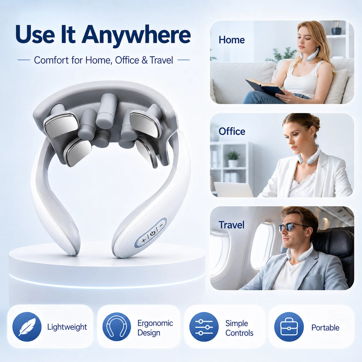 Portable Smart Neck Massager for Pain Relief - 11