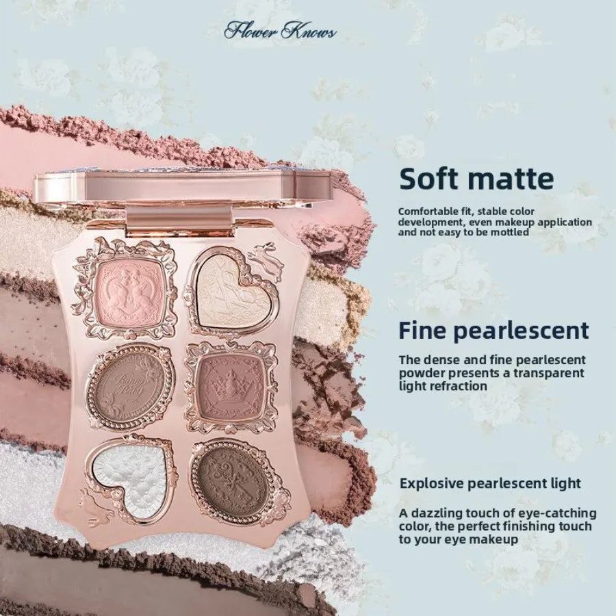 6-Color Matte and Shimmer Eyeshadow Palette - 3