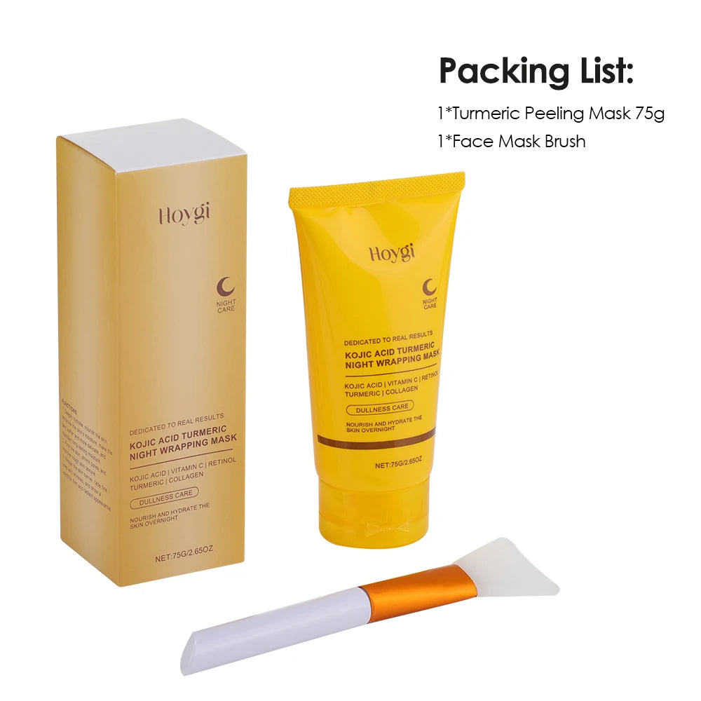 Kojic Acid Turmeric Overnight Peel-Off Mask for Radiant Skin - 14