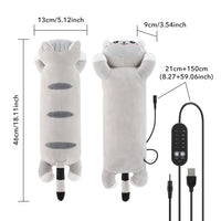USB Heated Plush Cat Pillow for Cramp Relief