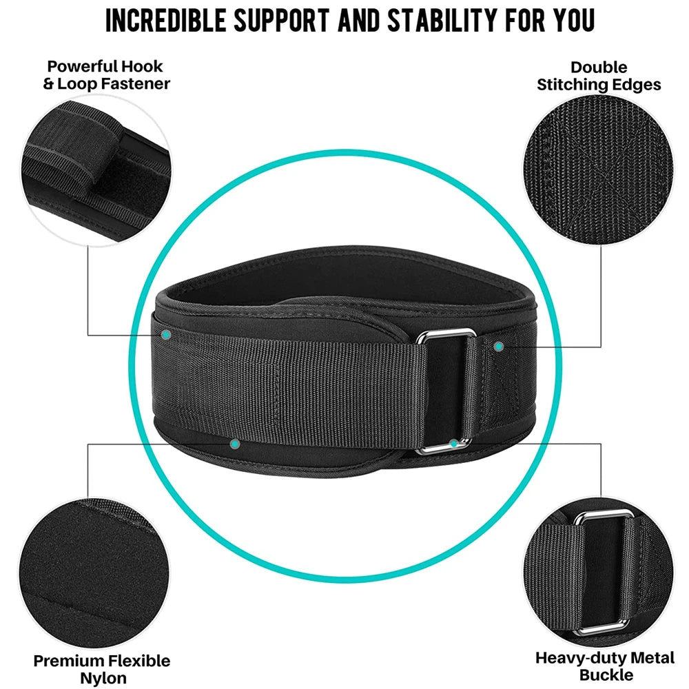 Self-Locking Weight Lifting Belt for Stability and Support - 9