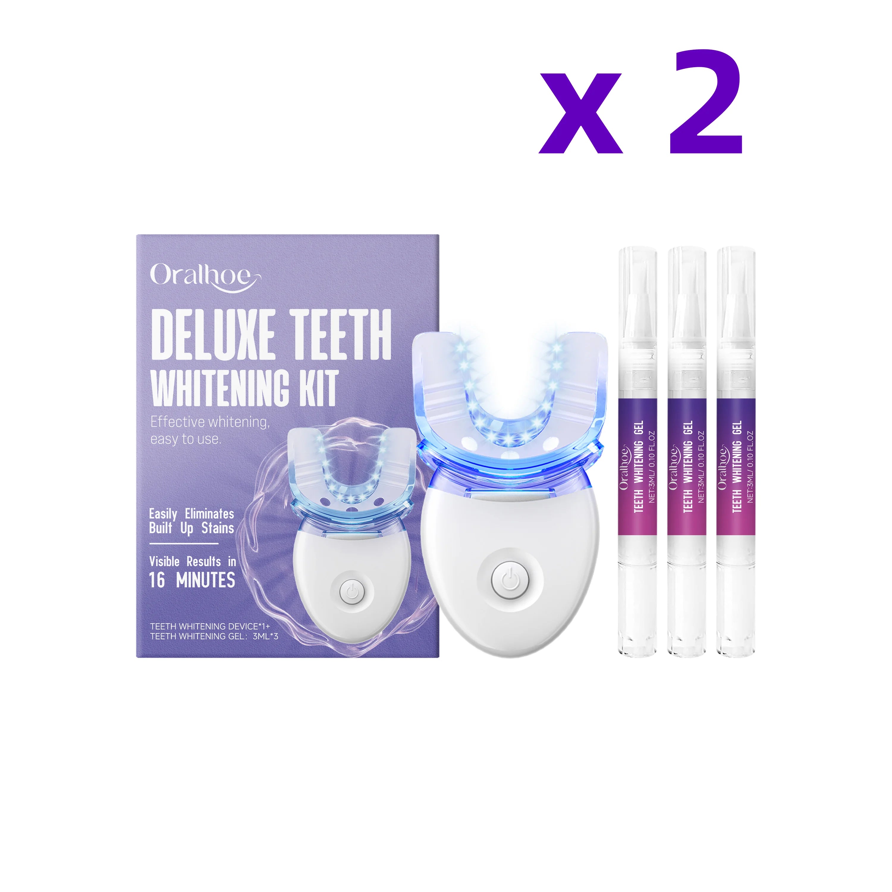 Professional Teeth Whitening Kit with Blue Light - 19