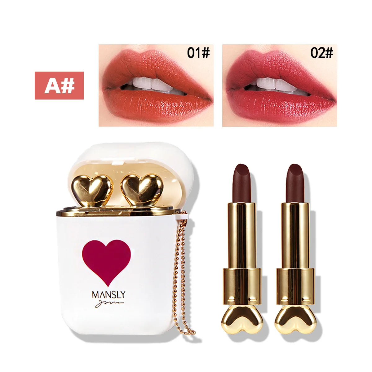 Velvet Matte Liquid Lipstick Set in Portable Charging Case - 14