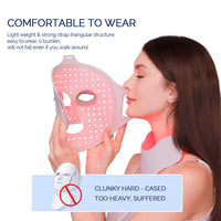 Flexible Silicone LED Light Therapy Mask for Face and Neck
