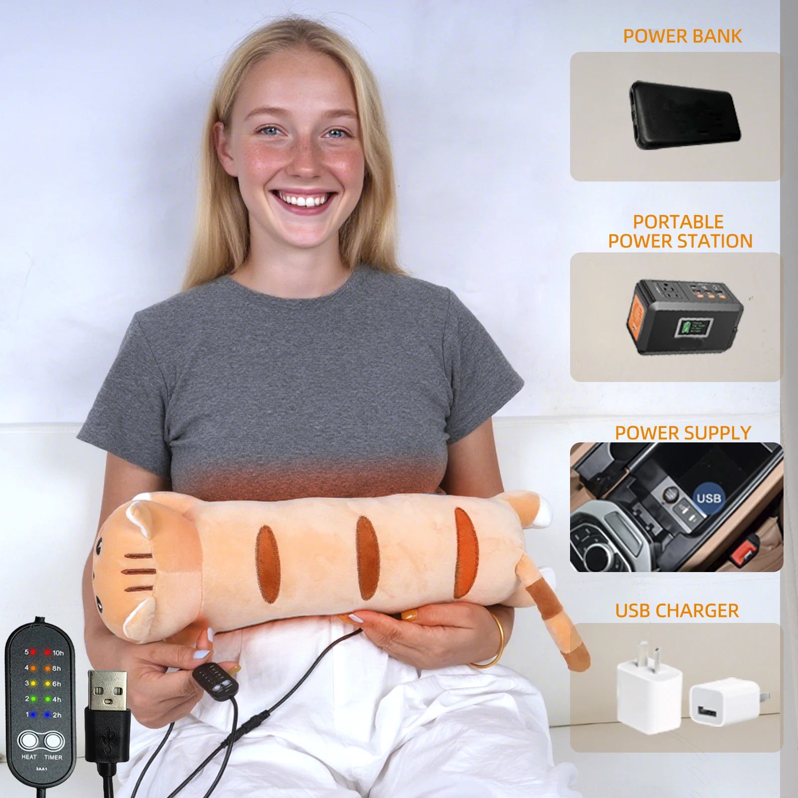 Cute Cat Heating Pad for Period Cramp Relief - 7