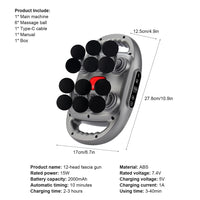 12-Head Handheld Deep Tissue Muscle Massage Gun