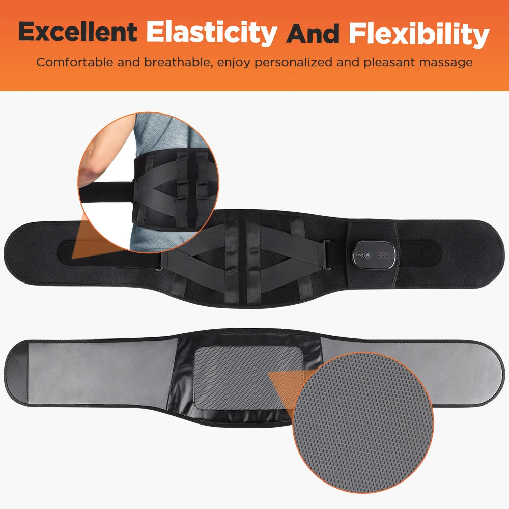 Heated Lumbar Massage Belt for Back Pain Relief - 28