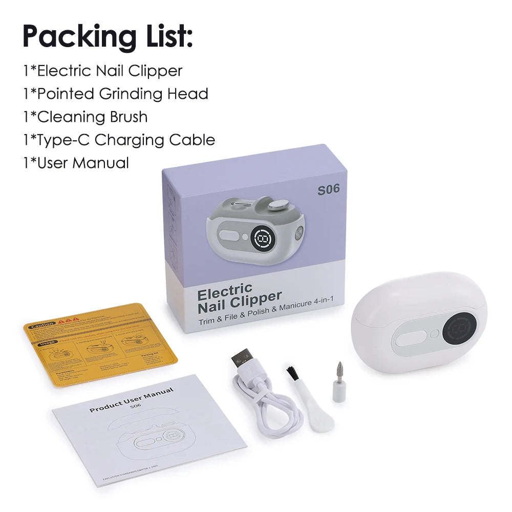 4-in-1 Automatic Electric Nail Trimmer and Manicure Tool - 12