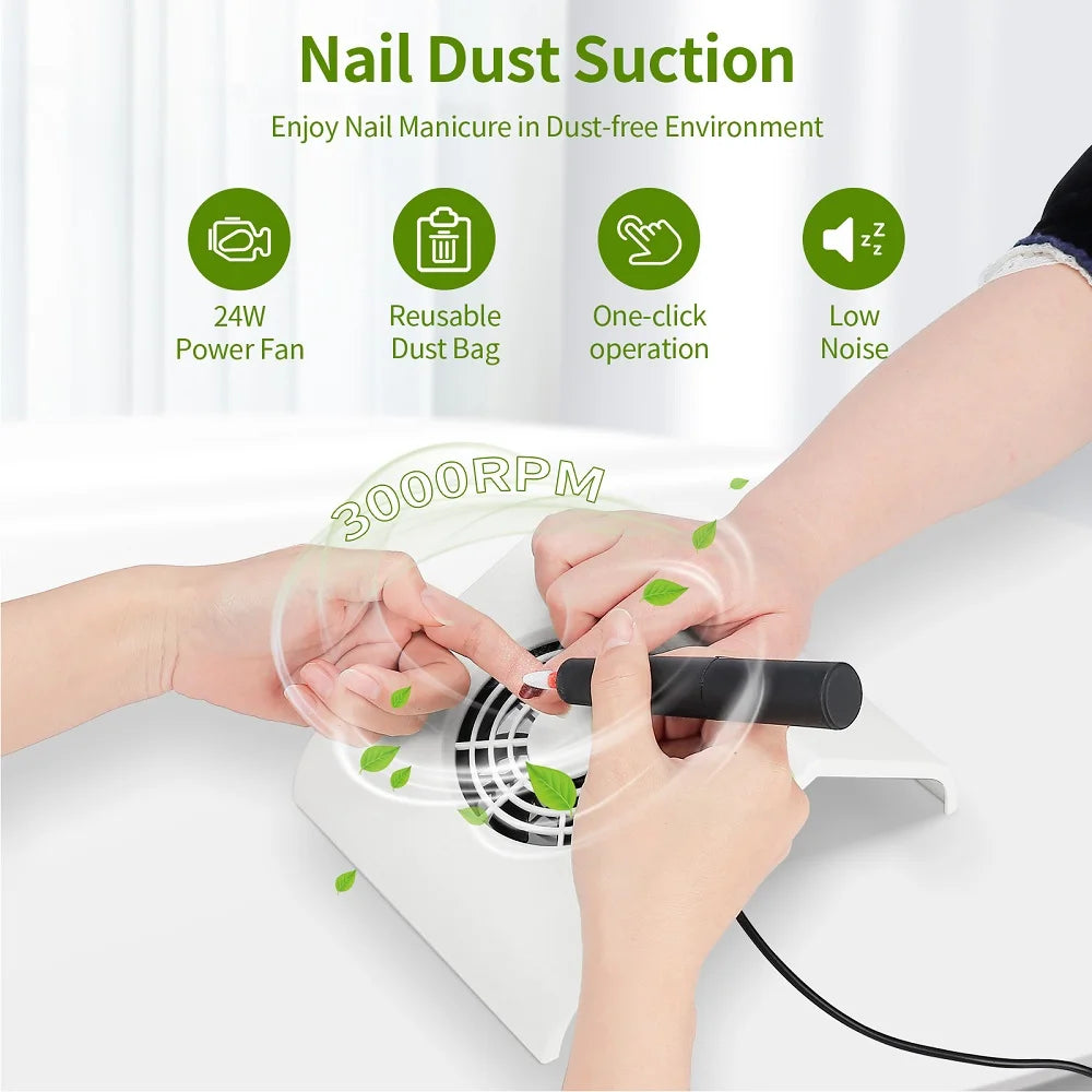 Portable USB Nail Dust Vacuum Collector - 9