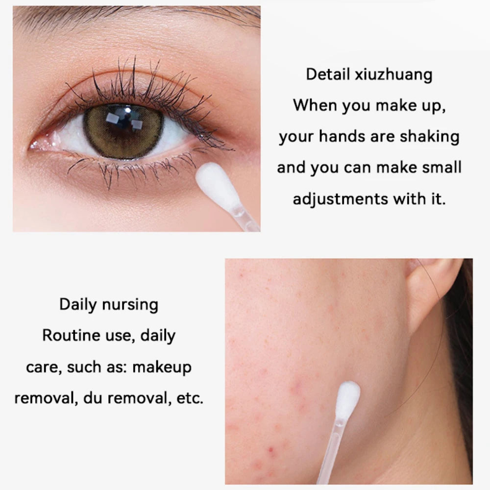 Pre-Soaked Makeup Remover Cotton Swabs for Precision Cleaning - 5