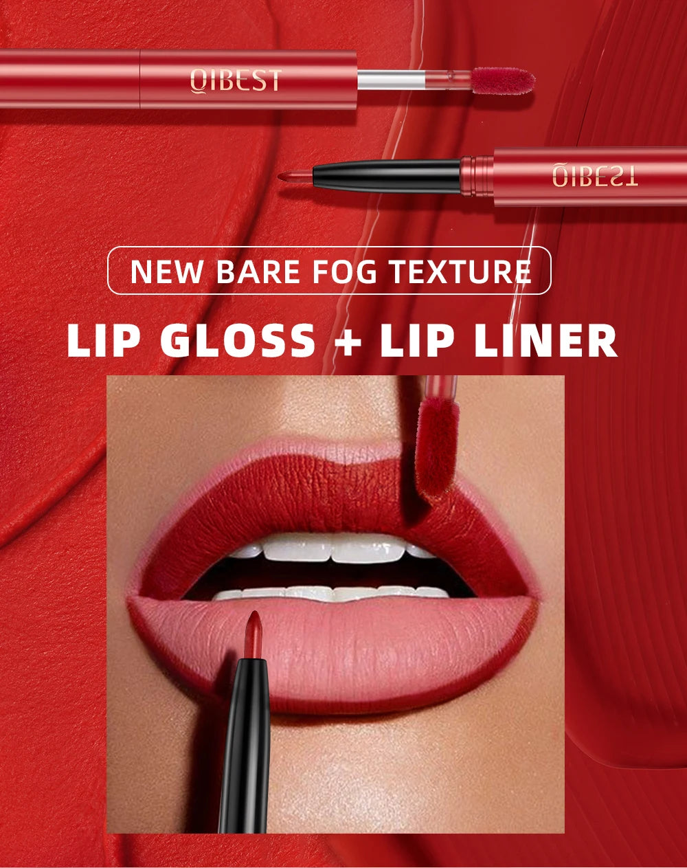 2-in-1 Dual Ended Matte Lip Liner and Long-Lasting Liquid Lipstick - 10