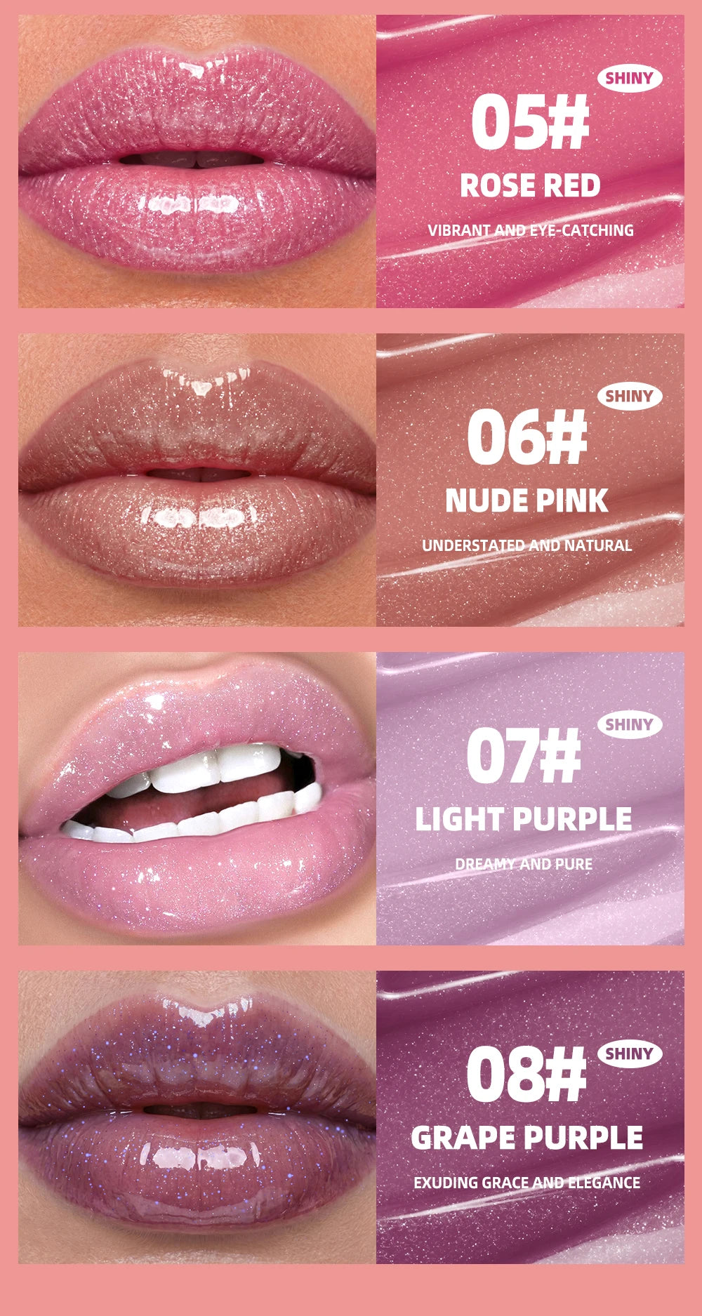 Watery Crystal Jelly Tinted Lip Serum for Hydrated Glossy Lips - 17