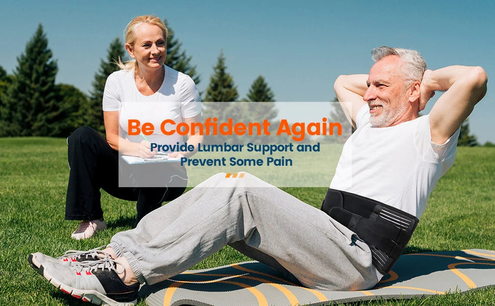 Adjustable Lumbar Support Back Brace for Pain Relief - 14
