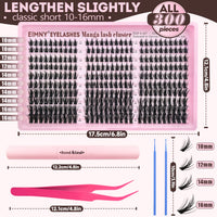 DIY Manga Style Lash Extension Cluster Kit