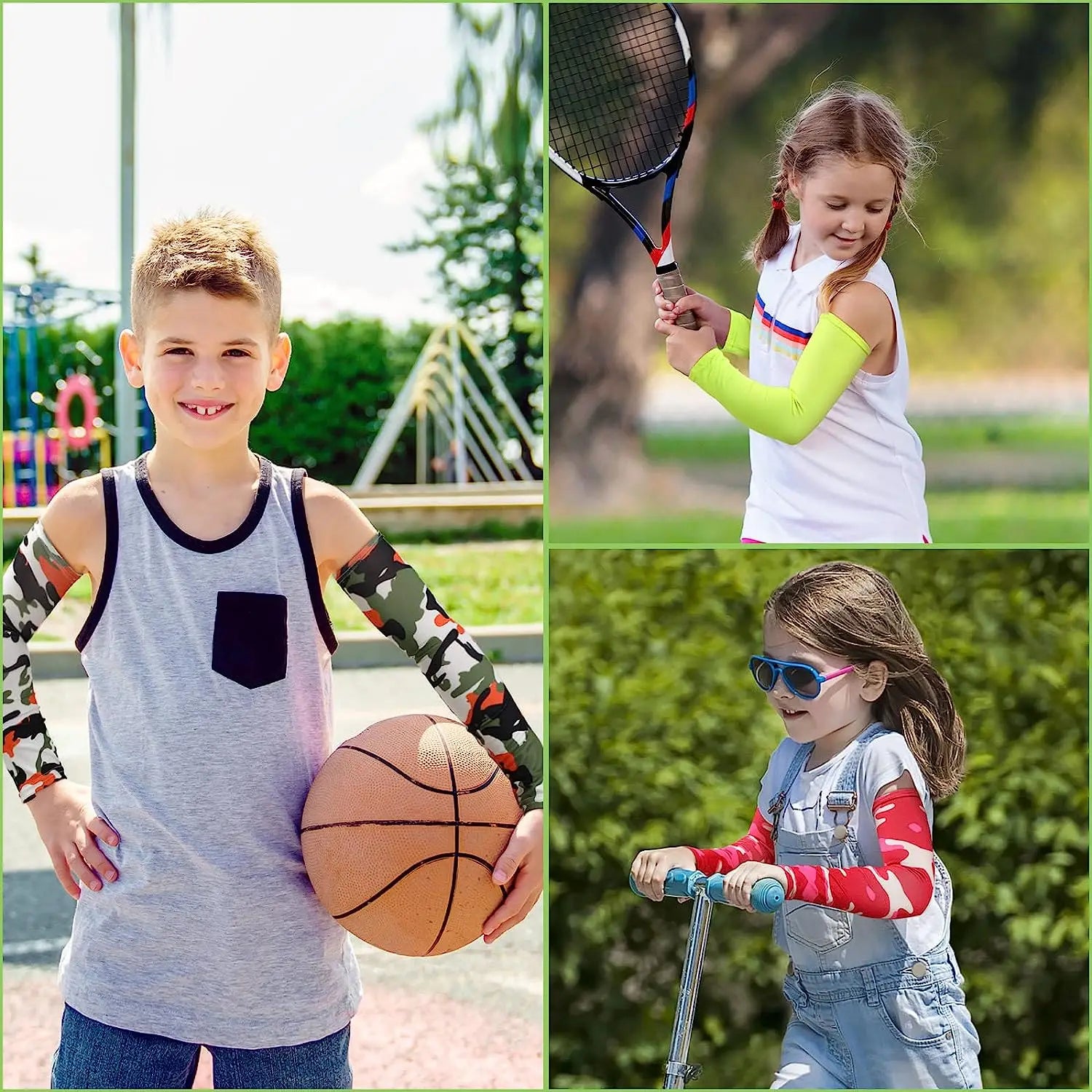 Kids UV Sun Protection Cooling Arm Sleeves - 6