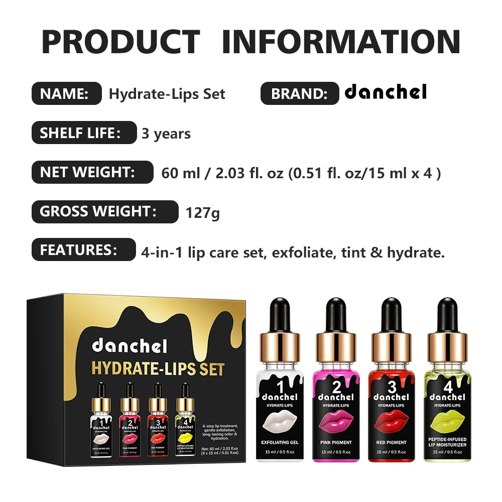 4-Step Hydrating Lip Care & Color Treatment Set - 18