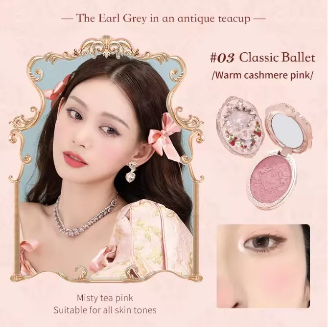 Long-Lasting Matte Embossed Face Blush Powder - 32