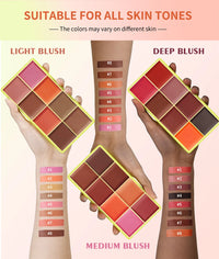 8-Color Cream Blush and Contour Palette
