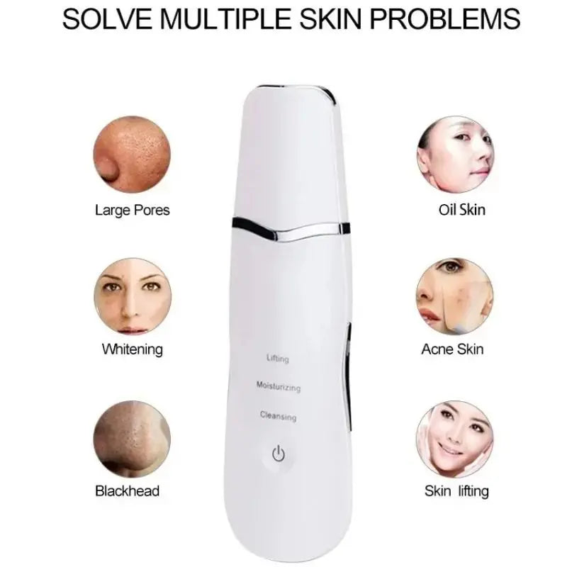 3-in-1 Ultrasonic Facial Skin Scrubber and Pore Cleaner - 4