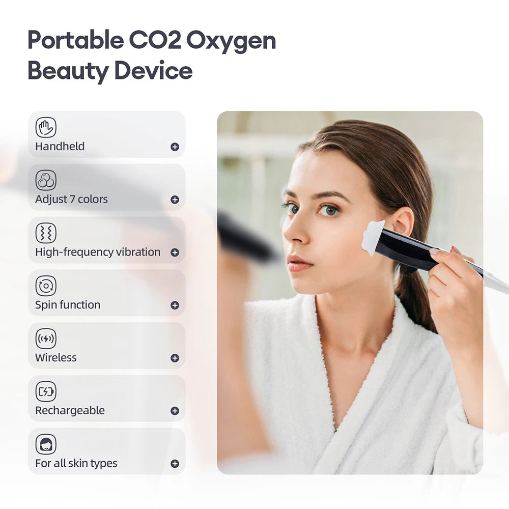 Portable CO2 Oxygen Facial Cleansing & Skin Rejuvenation Device - 10