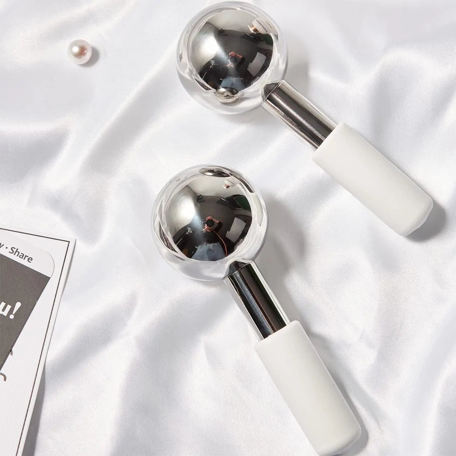 Stainless Steel Cooling Ice Globes for Facial Puffiness - 18