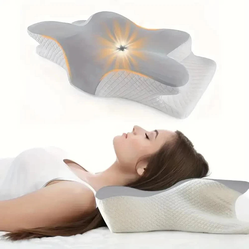 Butterfly Memory Foam Orthopedic Neck Pillow for Pain Relief