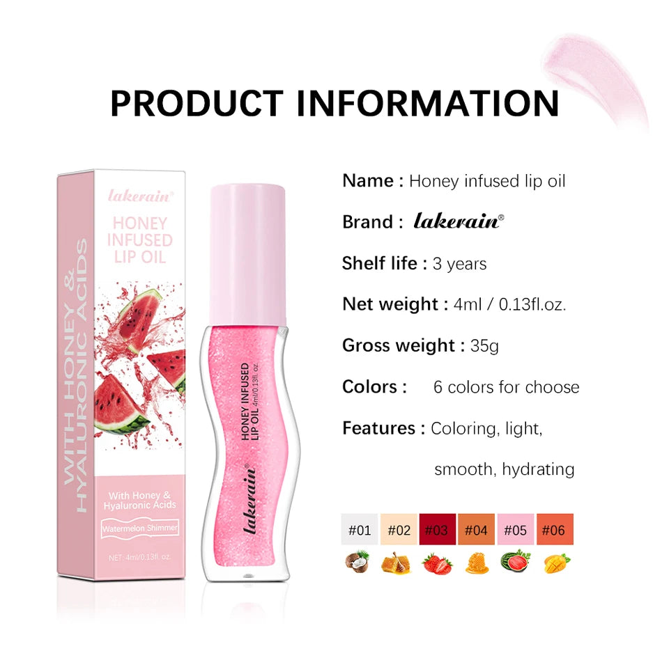Honey Infused Hydrating Lip Oil for Glossy Nourished Lips - 17