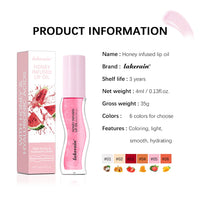 Honey Infused Hydrating Lip Oil for Glossy Nourished Lips