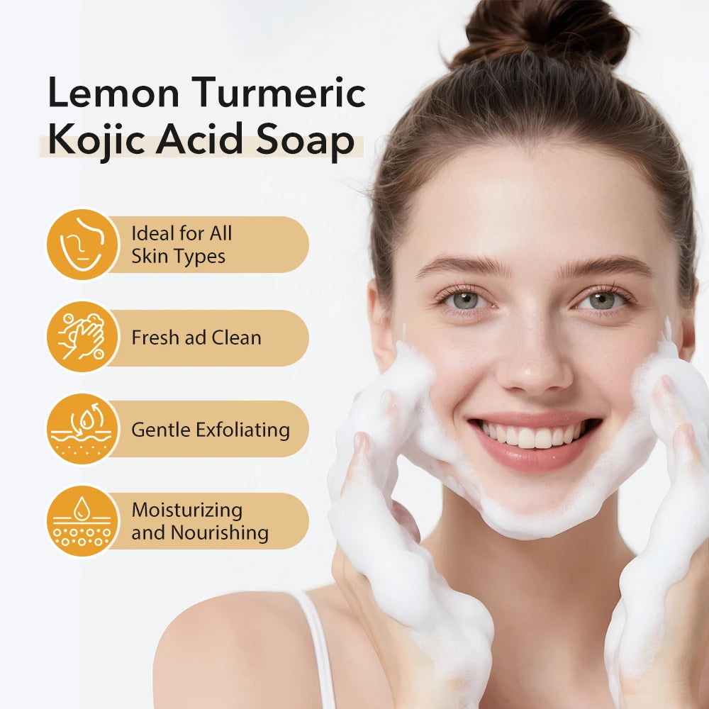 Turmeric Kojic Acid Brightening Soap for Dark Spots - 2