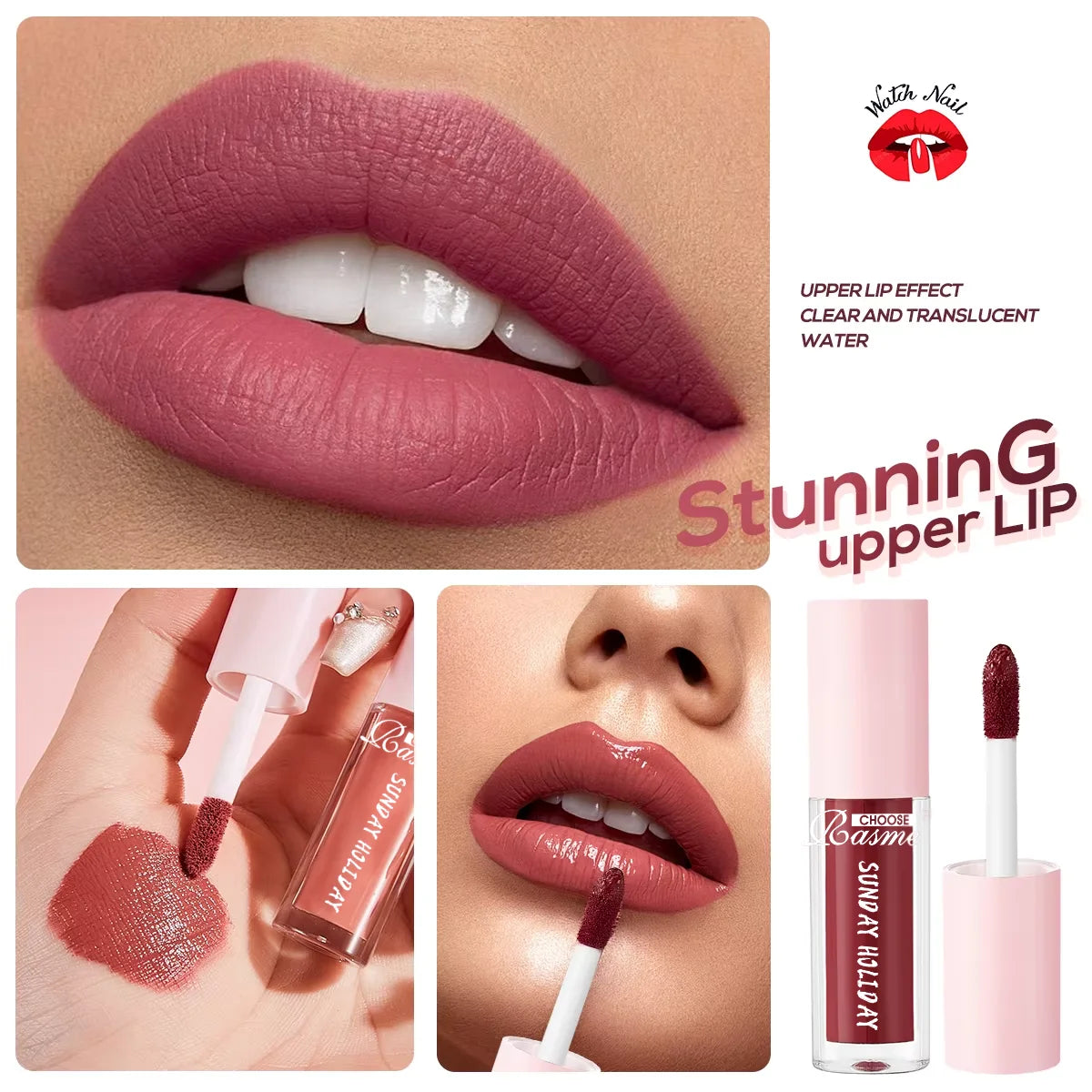 10-Color Velvet Matte Lip Gloss Set - 8