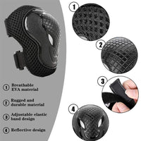 Protective Kids Knee and Elbow Pad Set for Sports