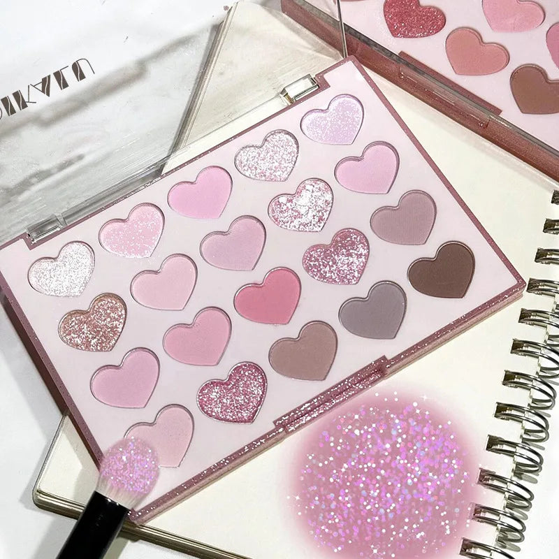 20-Color Heart-Shaped Eyeshadow Palette - 7