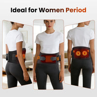 Cordless Heated Lumbar Massage Belt for Back Pain & Period Relief