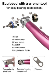 4-Piece Dental Handpiece Kit with Air Motor