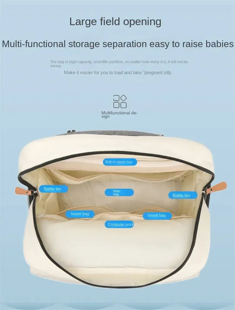 Waterproof Large Capacity Diaper Bag Backpack for Parents - 16