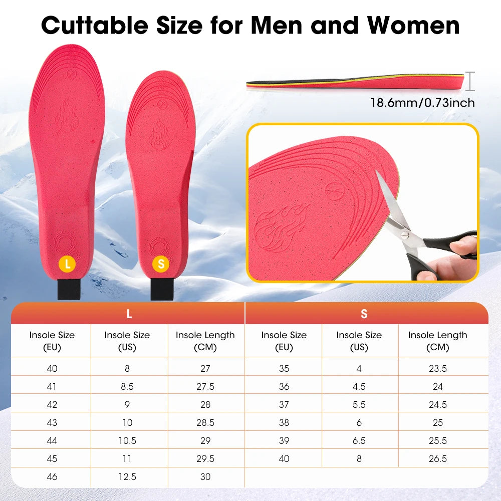 App-Controlled Rechargeable Heated Insoles for Winter - 9