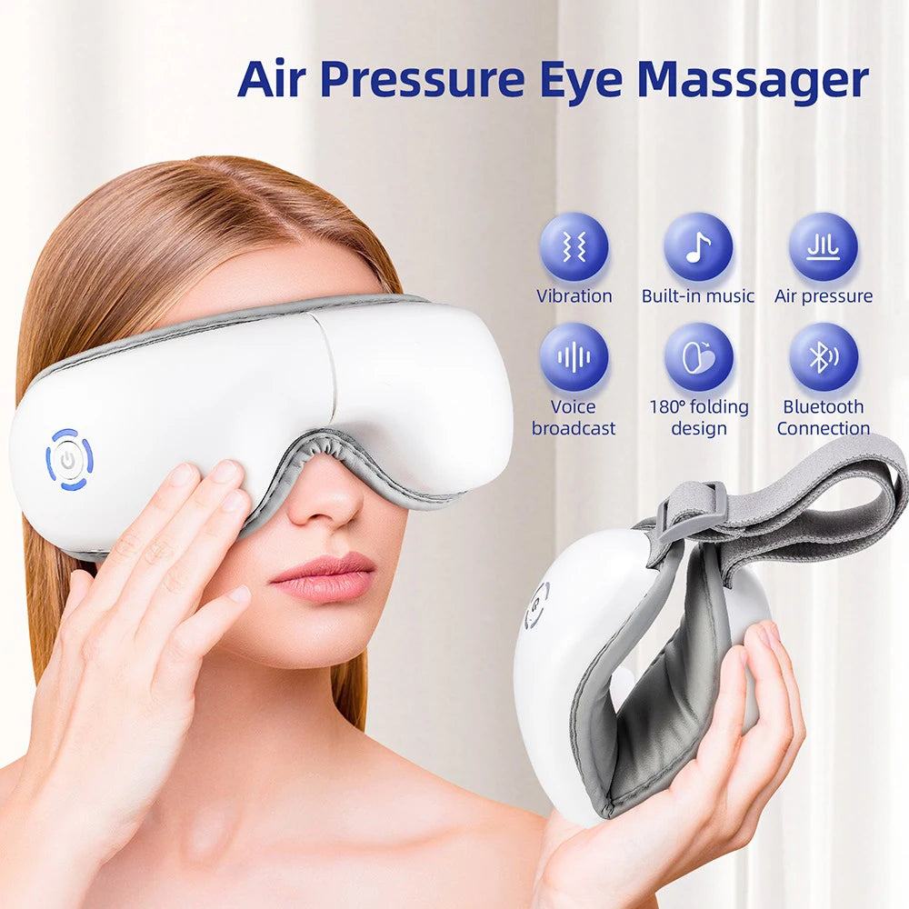 Wireless Heated Eye Massager for Stress and Fatigue Relief