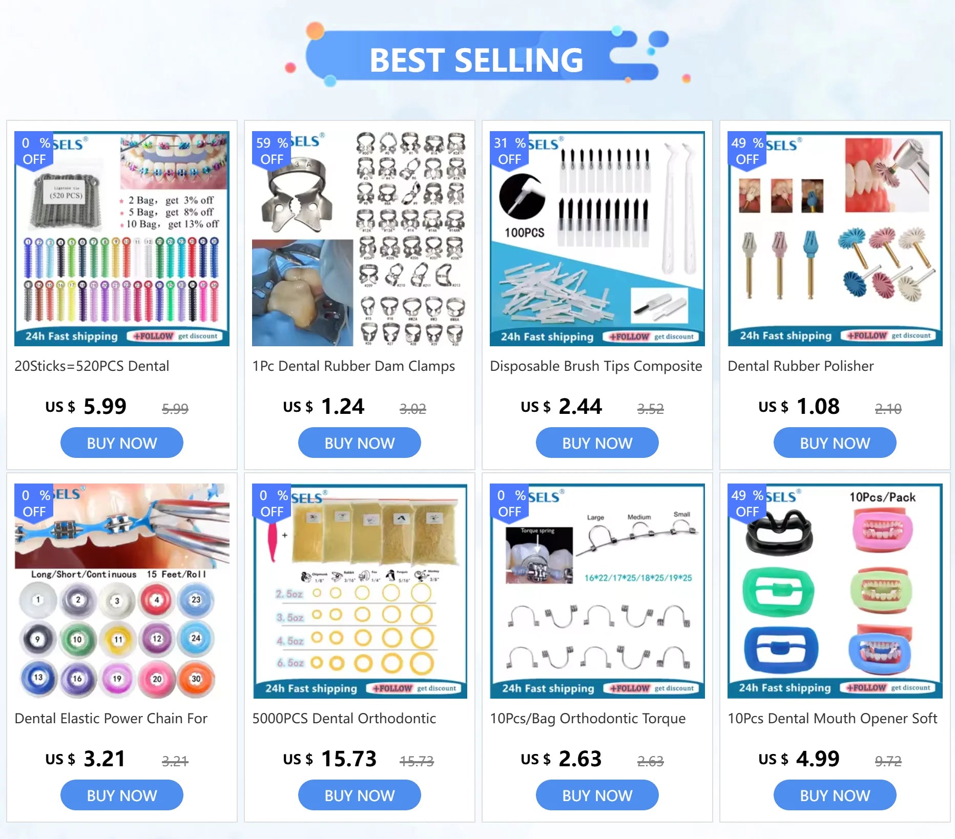 Orthodontic Elastic Ligature Ties for Dental Braces - 7
