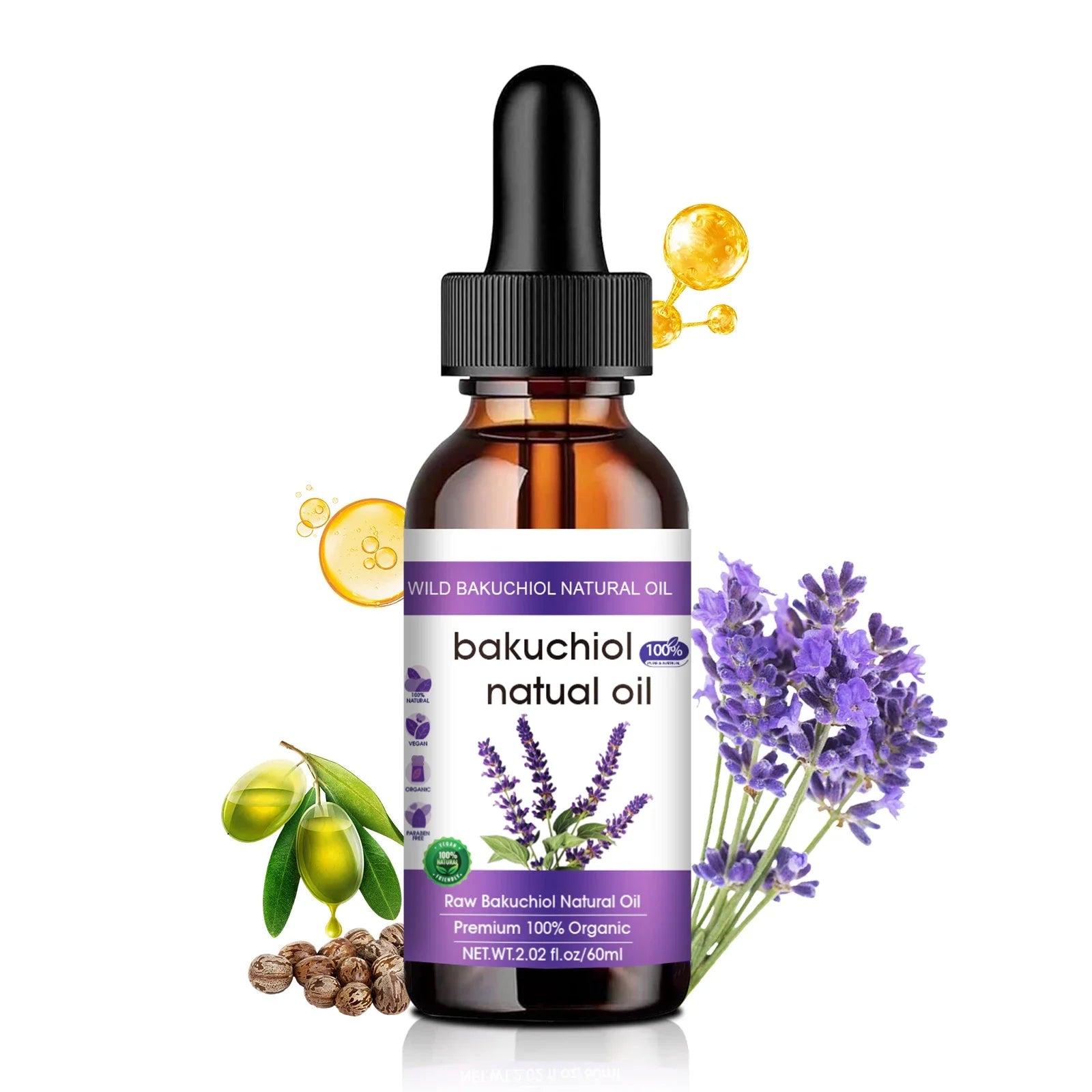 Organic Bakuchiol Anti-Aging Face Oil for Glowing Skin - 2