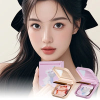 Portable Traceless Makeup Brush and Puff Case with Mirror