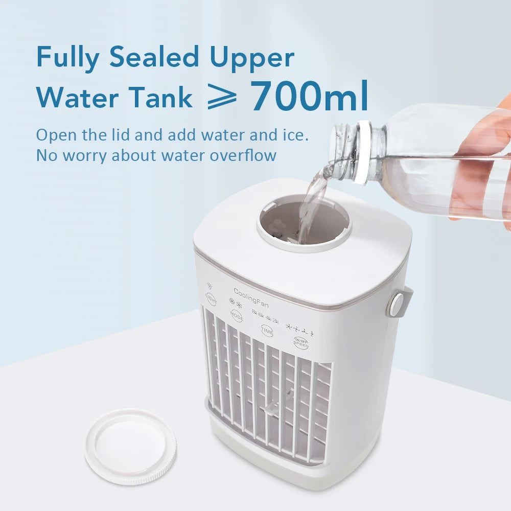 Portable Desktop Air Cooler and Humidifier Fan - 3