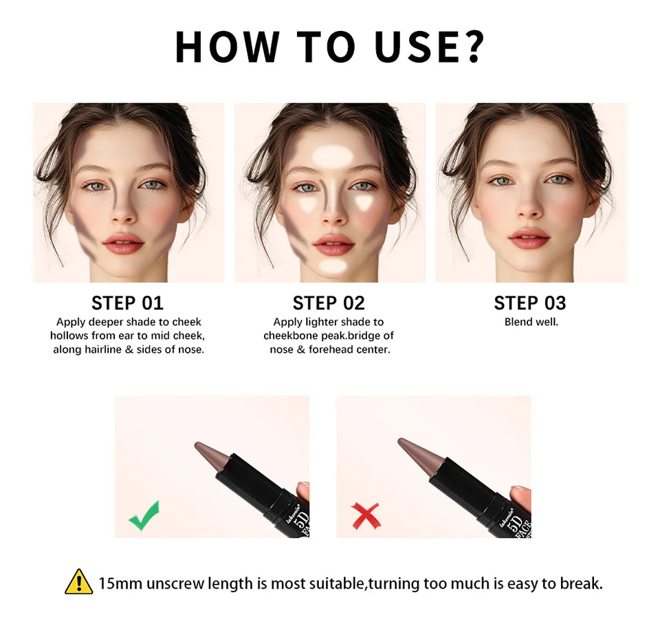 Dual-Ended Cream Contour and Highlighter Stick - 13