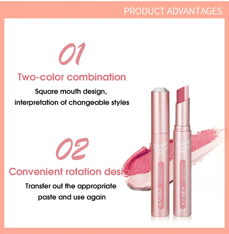 Waterproof Dual-Color Gradient Eyeshadow Stick - 10