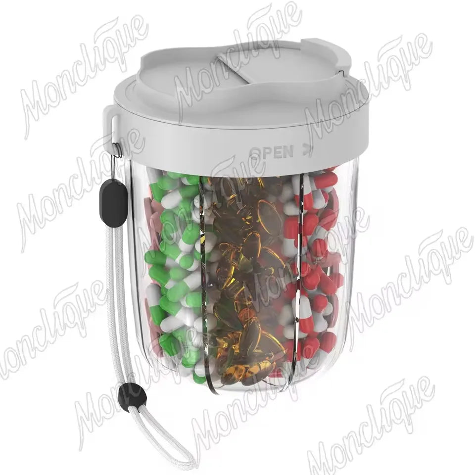 7-Day Portable Pill Organizer Cup for Vitamins and Supplements - 16