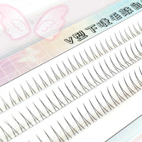 V-Shape Natural Lower Eyelash Clusters for Manga Eye Look