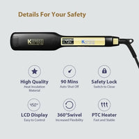 Professional Titanium Hair Straightener with Digital Display