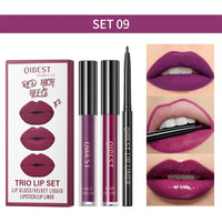 3-Piece Waterproof Matte Lipstick and Lip Liner Set