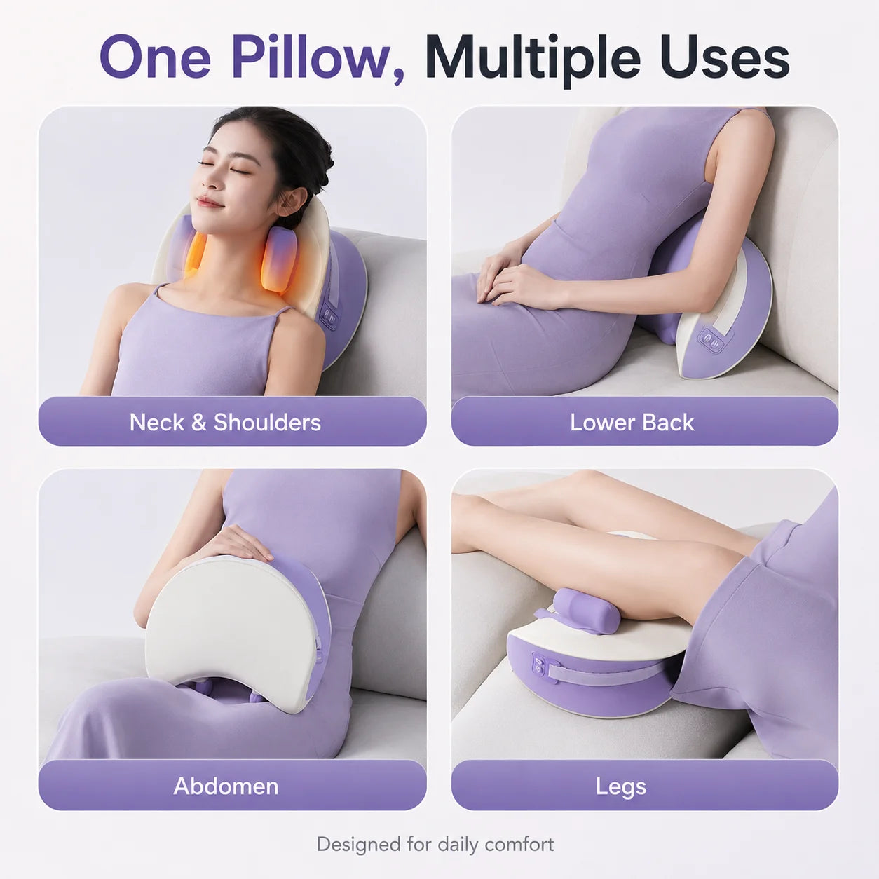 Ergonomic Heated Neck and Back Massage Pillow - 10