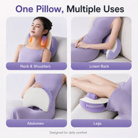 Ergonomic Heated Neck and Back Massage Pillow